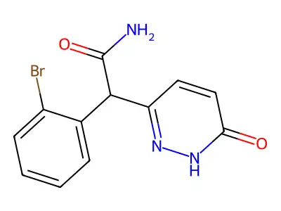2-(2-Bromophenyl)-2-(6-hydroxy-3-pyridazinyl)acetamide structure