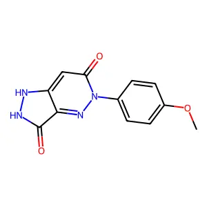 3-hydroxy-5-(4-methoxyphenyl)-1,5-dihydro-6H-pyrazolo[4,3-c]pyridazin-6-one structure
