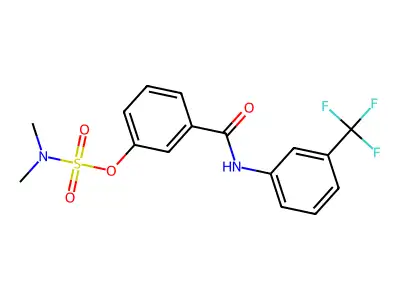 [3-[[3-(trifluoromethyl)phenyl]carbamoyl]phenyl] N,N-dimethylsulfamate structure