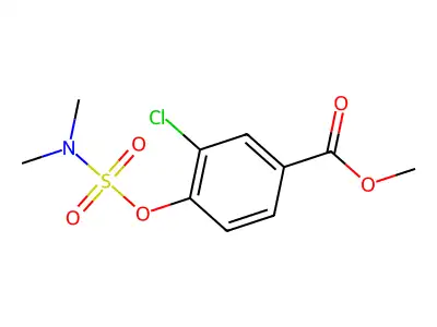 Methyl 3-chloro-4-{[(dimethylamino)sulfonyl]oxy}benzenecarboxylate structure