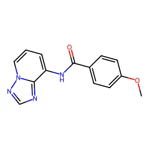 4-methoxy-N-[1,2,4]triazolo[1,5-a]pyridin-8-ylbenzenecarboxamide structure