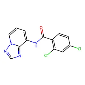 2,4-dichloro-N-[1,2,4]triazolo[1,5-a]pyridin-8-ylbenzenecarboxamide structure