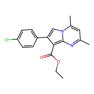 Ethyl 7-(4-chlorophenyl)-2,4-dimethylpyrrolo[1,2-a]pyrimidine-8-carboxylate structure