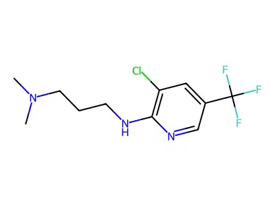 3-chloro-N-[3-(dimethylamino)propyl]-5-(trifluoromethyl)pyridin-2-amine structure