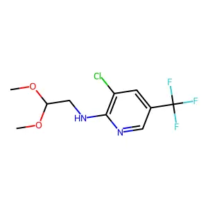 3-chloro-N-(2,2-dimethoxyethyl)-5-(trifluoromethyl)pyridin-2-amine structure
