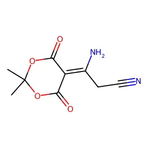 3-Amino-3-(2,2-dimethyl-4,6-dioxo-1,3-dioxan-5-ylidene)propanenitrile structure