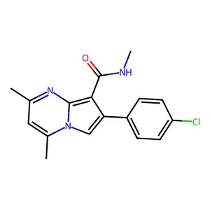 7-(4-chlorophenyl)-N,2,4-trimethylpyrrolo[1,2-a]pyrimidine-8-carboxamide structure