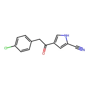 4-[2-(4-chlorophenyl)acetyl]-1H-pyrrole-2-carbonitrile structure