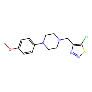 1-[(5-Chloro-1,2,3-thiadiazol-4-yl)methyl]-4-(4-methoxyphenyl)piperazine structure