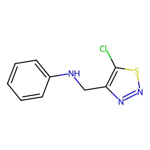 N-[(5-chloro-1,2,3-thiadiazol-4-yl)methyl]aniline structure