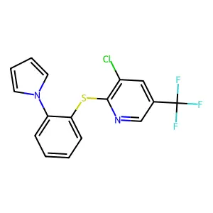 3-chloro-5-(trifluoromethyl)-2-pyridinyl 2-(1H-pyrrol-1-yl)phenyl sulfide structure