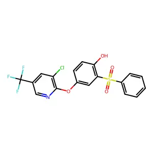 2-(Benzenesulfonyl)-4-[3-chloro-5-(trifluoromethyl)pyridin-2-yl]oxyphenol structure