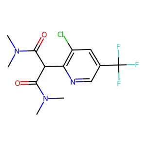 2-[3-chloro-5-(trifluoromethyl)pyridin-2-yl]-N,N,N',N'-tetramethylpropanediamide structure