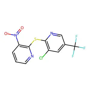 3-Chloro-2-[(3-nitro-2-pyridinyl)sulfanyl]-5-(trifluoromethyl)pyridine structure