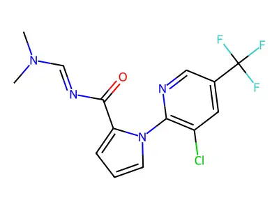 1-[3-chloro-5-(trifluoromethyl)-2-pyridinyl]-N-[(dimethylamino)methylene]-1H-pyrrole-2-carboxamide structure