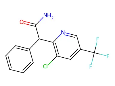 2-[3-Chloro-5-(trifluoromethyl)-2-pyridinyl]-2-phenylacetamide structure