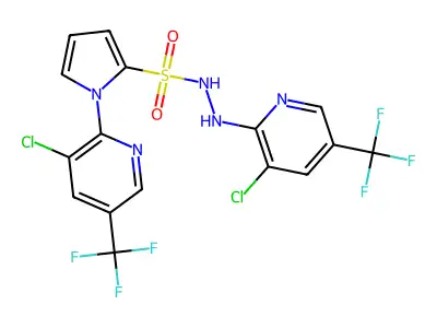 N',1-bis[3-chloro-5-(trifluoromethyl)pyridin-2-yl]pyrrole-2-sulfonohydrazide structure