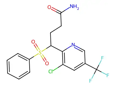 4-(Benzenesulfonyl)-4-[3-chloro-5-(trifluoromethyl)pyridin-2-yl]butanamide structure