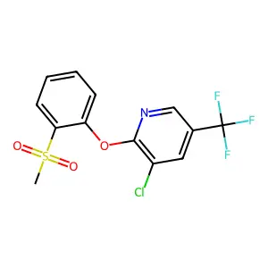 3-Chloro-2-[2-(methylsulfonyl)phenoxy]-5-(trifluoromethyl)pyridine structure