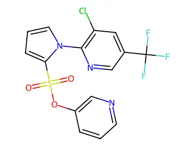 3-pyridinyl 1-[3-chloro-5-(trifluoromethyl)-2-pyridinyl]-1H-pyrrole-2-sulfonate structure