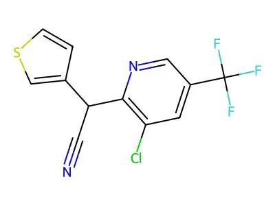 2-[3-Chloro-5-(trifluoromethyl)-2-pyridinyl]-2-(3-thienyl)acetonitrile structure
