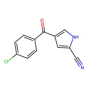 4-(4-chlorobenzoyl)-1H-pyrrole-2-carbonitrile structure