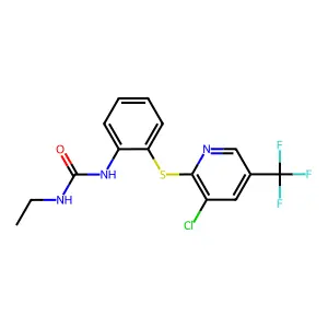 N-(2-((3-Chloro-5-(trifluoromethyl)-2-pyridinyl)sulfanyl)phenyl)-N'-ethylurea structure