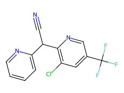 2-[3-Chloro-5-(trifluoromethyl)-2-pyridinyl]-2-(2-pyridinyl)acetonitrile structure