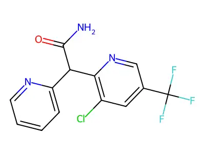 2-[3-Chloro-5-(trifluoromethyl)-2-pyridinyl]-2-(2-pyridinyl)acetamide structure