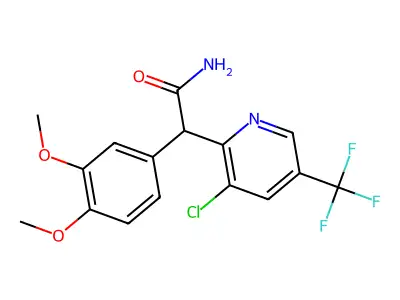 2-[3-Chloro-5-(trifluoromethyl)pyridin-2-yl]-2-(3,4-dimethoxyphenyl)acetamide structure
