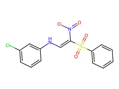N-[2-(benzenesulfonyl)-2-nitroethenyl]-3-chloroaniline structure