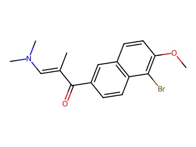 1-(5-Bromo-6-methoxynaphthalen-2-yl)-3-(dimethylamino)-2-methylprop-2-en-1-one structure