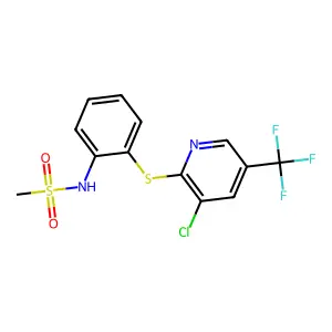 N-(2-{[3-chloro-5-(trifluoromethyl)-2-pyridinyl]sulfanyl}phenyl)methanesulfonamide structure