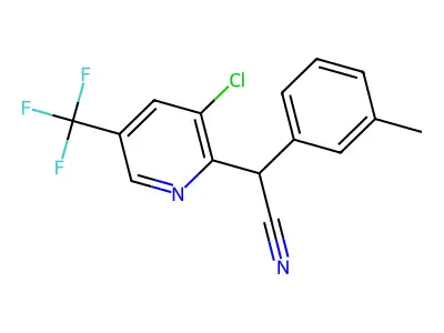2-[3-Chloro-5-(trifluoromethyl)-2-pyridinyl]-2-(3-methylphenyl)acetonitrile structure