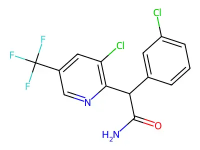 2-(3-Chlorophenyl)-2-[3-chloro-5-(trifluoromethyl)-2-pyridinyl]acetamide structure