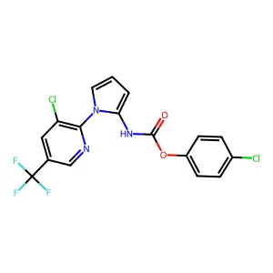 (4-chlorophenyl) N-[1-[3-chloro-5-(trifluoromethyl)pyridin-2-yl]pyrrol-2-yl]carbamate structure