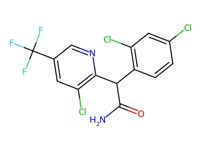 2-[3-Chloro-5-(trifluoromethyl)pyridin-2-yl]-2-(2,4-dichlorophenyl)acetamide structure