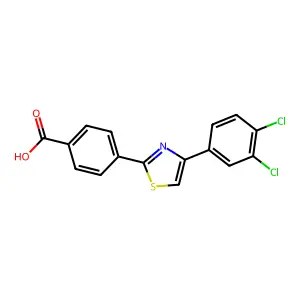 4-[4-(3,4-dichlorophenyl)-1,3-thiazol-2-yl]benzoic Acid structure
