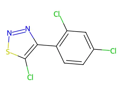 5-Chloro-4-(2,4-dichlorophenyl)-1,2,3-thiadiazole structure