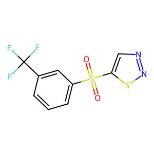 5-[3-(Trifluoromethyl)phenyl]sulfonylthiadiazole structure