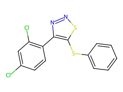 4-(2,4-Dichlorophenyl)-5-(phenylsulfanyl)-1,2,3-thiadiazole structure
