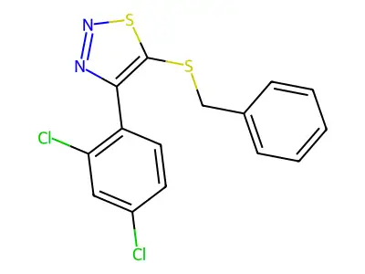 5-(Benzylsulfanyl)-4-(2,4-dichlorophenyl)-1,2,3-thiadiazole structure