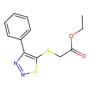 Ethyl 2-[(4-phenyl-1,2,3-thiadiazol-5-yl)sulfanyl]acetate structure