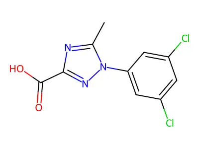 1-(3,5-Dichlorophenyl)-5-methyl-1H-1,2,4-triazole-3-carboxylic acid structure