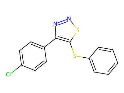 4-(4-Chlorophenyl)-5-(phenylsulfanyl)-1,2,3-thiadiazole structure