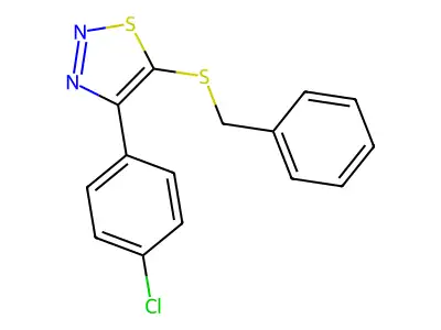 5-(Benzylsulfanyl)-4-(4-chlorophenyl)-1,2,3-thiadiazole structure