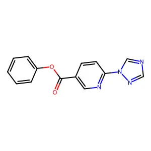 phenyl 6-(1H-1,2,4-triazol-1-yl)nicotinate structure