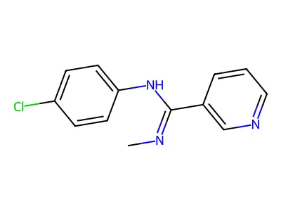 N-(4-chlorophenyl)-N'-methyl-3-pyridinecarboximidamide structure