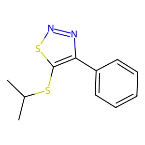 5-(Isopropylsulfanyl)-4-phenyl-1,2,3-thiadiazole structure