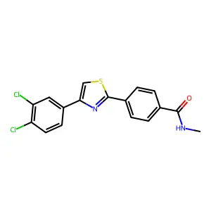 4-[4-(3,4-dichlorophenyl)-1,3-thiazol-2-yl]-N-methylbenzamide structure